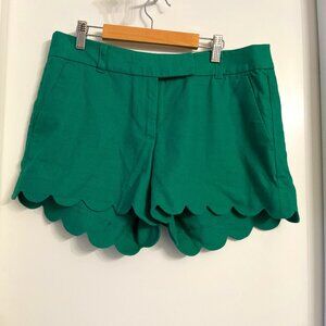 J by  J Crew Women’s Green Linen Shorts Size 6